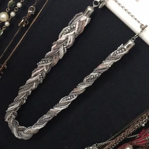 Braided beaded necklace